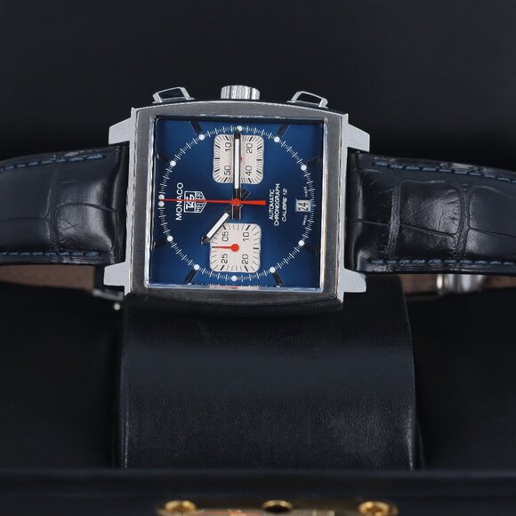 Tag Heuer Monaco ’Steve McQueen’ Caliber 12 Edition, Blue Dial - Stainless Steel - Picture 4 of 11